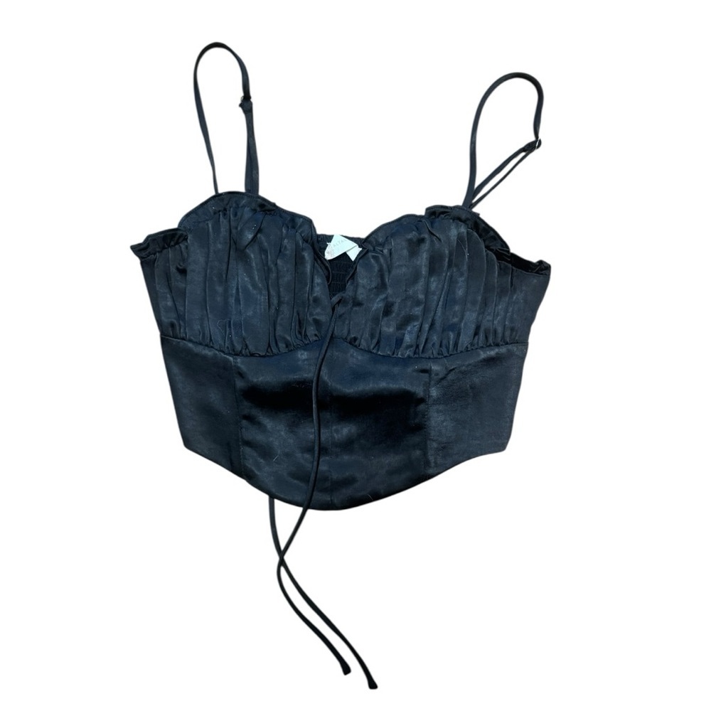 Altar’d State Black Corset Style Crop Top | Size Small
